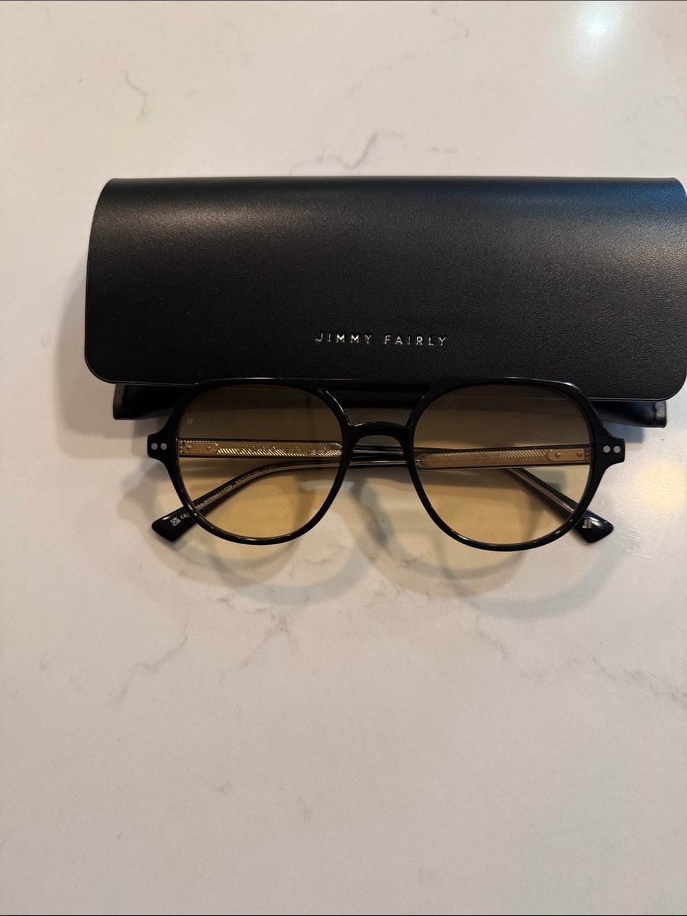 Jimmy Fairly Black Sunglasses Hard Case
